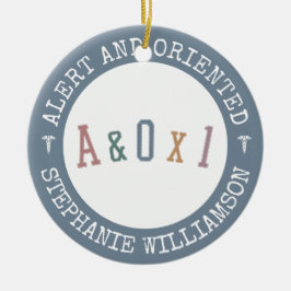 Adorno De Cerámica Alerta y Orientada a la Persona A&OX1 Enfermera Pe