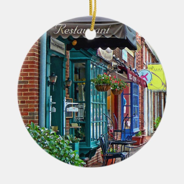 Adorno De Cerámica Alexandria VA - Restaurante Con Awning Marrón (Frente)