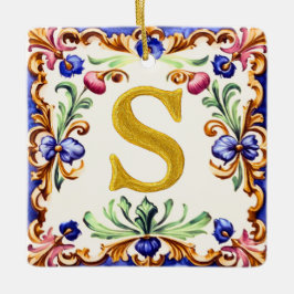 Adorno De Cerámica Alfabeto dorado – Letra S