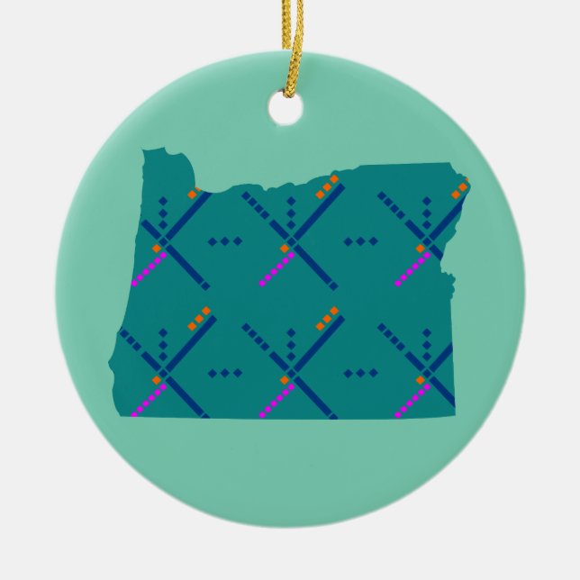 Adorno De Cerámica Alfombra del aeropuerto de Portland Oregon PDX (Frente)