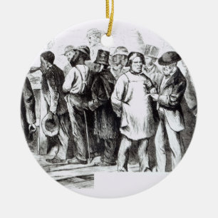 Adorno De Cerámica Alfombre a los Baggers, últimos 1860s (grabado)