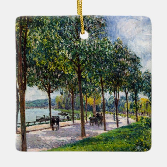 Adorno De Cerámica Alfred Sisley - Allee de los castaños (Anverso)