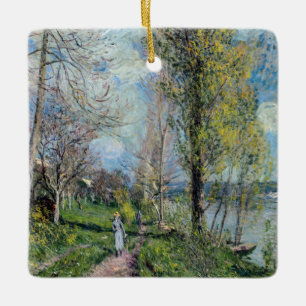 Adorno De Cerámica Alfred Sisley - Bancos del Sena en By
