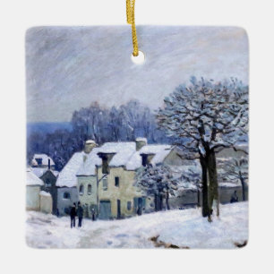 Adorno De Cerámica Alfred Sisley - Place Chenil en Marly, efecto de n