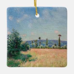 Adorno De Cerámica Alfred Sisley - Praderas de Sahurs en sol matutino