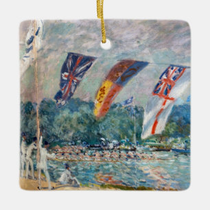 Adorno De Cerámica Alfred Sisley - Regata en Molesey