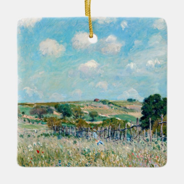 Adorno De Cerámica Alfred Sisley - The Meadow (Anverso)