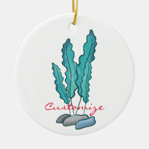 Adorno De Cerámica Alga azul de algas marinas Thunder_Cove