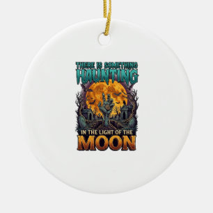 Adorno De Cerámica Algo que asusta a la luna Halloween Zombie Mano Tu