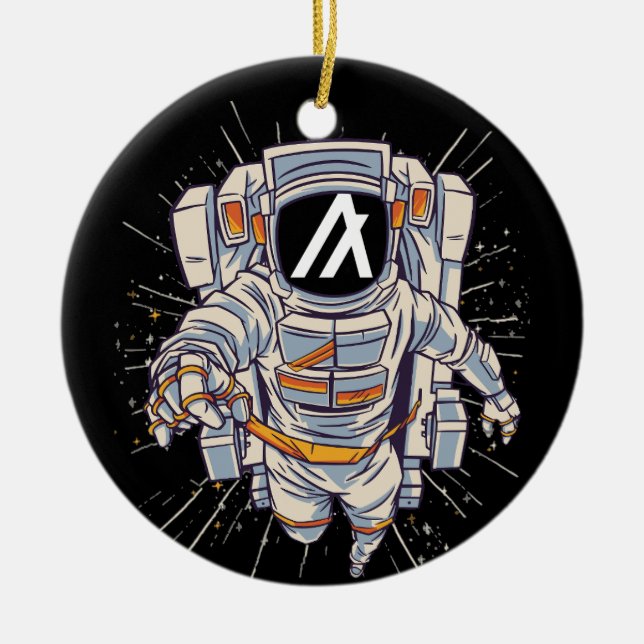 Adorno De Cerámica Algorand Astronaut - Algo Crypto (Frente)