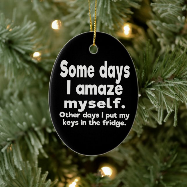 Adorno De Cerámica Algunos días me asombro (Árbol)