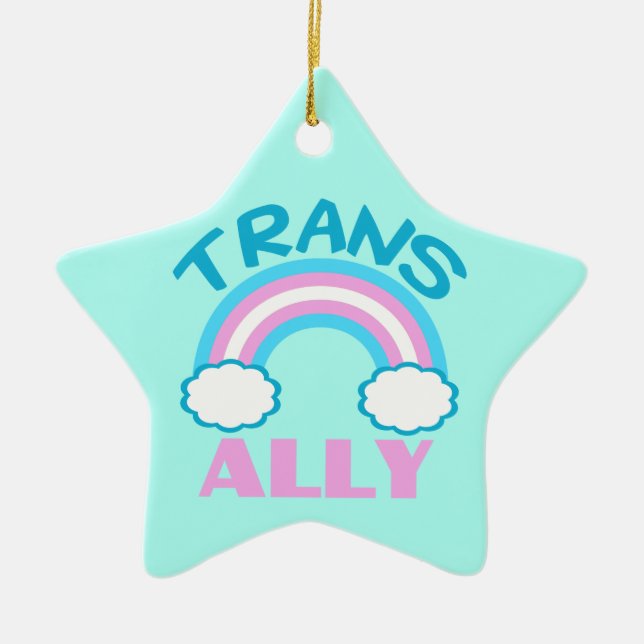 Adorno De Cerámica Aliado transgénero (Frente)