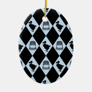 Adorno De Cerámica Alice Dodo & Thimble Pattern