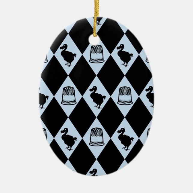 Adorno De Cerámica Alice Dodo & Thimble Pattern (Frente)