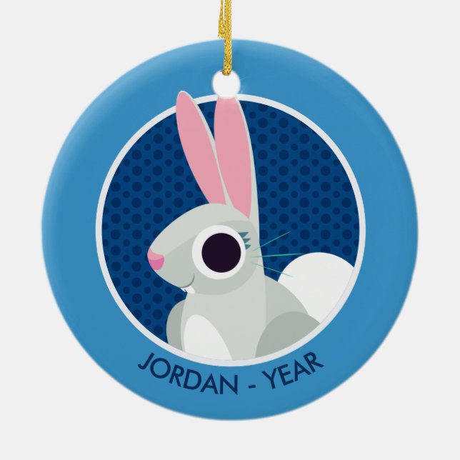 Adorno De Cerámica Alicia el conejo (Atrás)