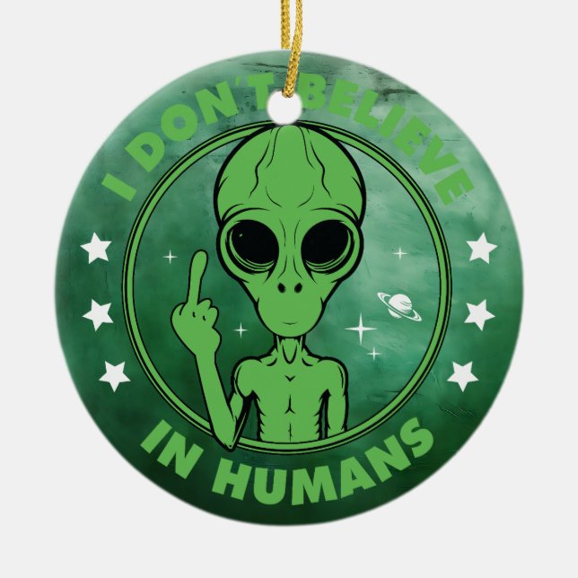 Adorno De Cerámica Alien antihumano (Frente)
