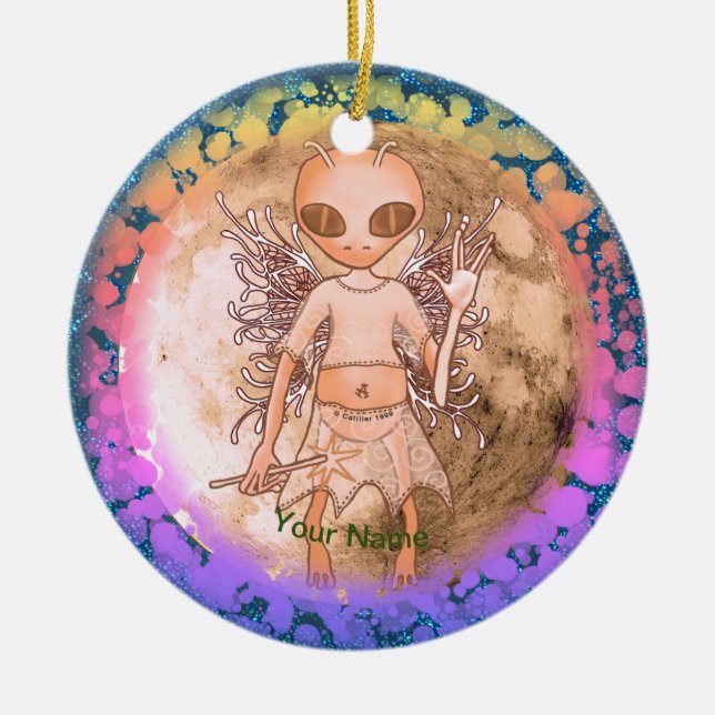 Adorno De Cerámica Alien Fairy Ornament (Frente)