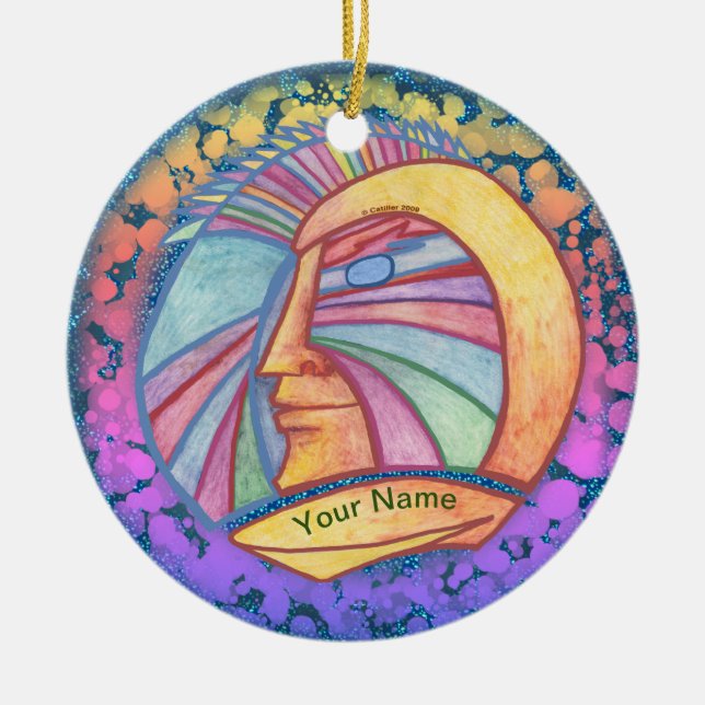 Adorno De Cerámica Alien Spaceman Ornament (Frente)