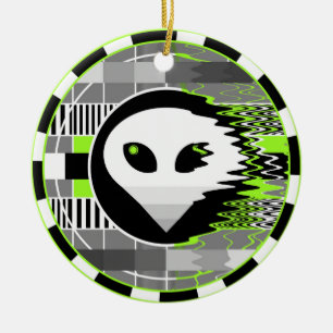 Adorno De Cerámica Alien TV Torneo de cerámica redonda