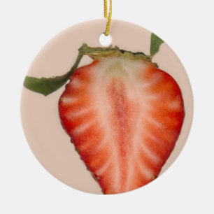 Adorno De Cerámica Alimento - Fruta - Rebanada de Fresa