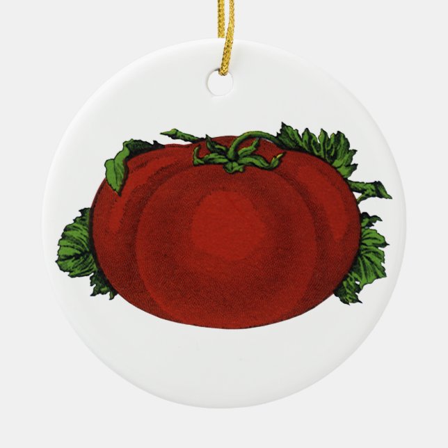 Adorno De Cerámica Alimentos Antiguos, Tomate Maduro, Verduras y Frut (Frente)