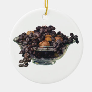Adorno De Cerámica Alimentos Vintage, Nueces y Almendras, Frutas y Nu