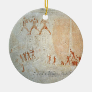 Adorno De Cerámica Alivio del Mastaba de Akhethotep que representa a