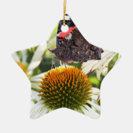 Adorno De Cerámica Almirante Mariposa en Flor