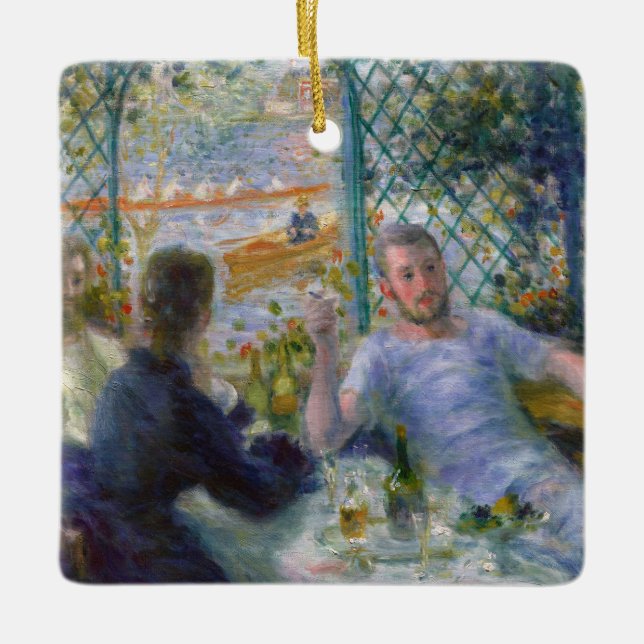 Adorno De Cerámica Almuerzo del Renoir en el restaurante Fournaise Ro (Anverso)