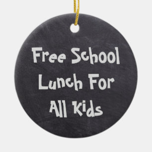 Adorno De Cerámica Almuerzo Escolar Gratuito Para Todos Los Niños