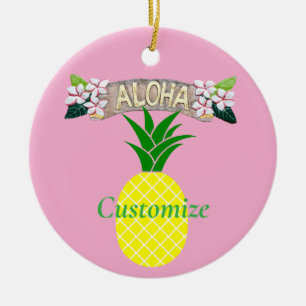 Adorno De Cerámica Aloha Pineapple Thunder_Cove