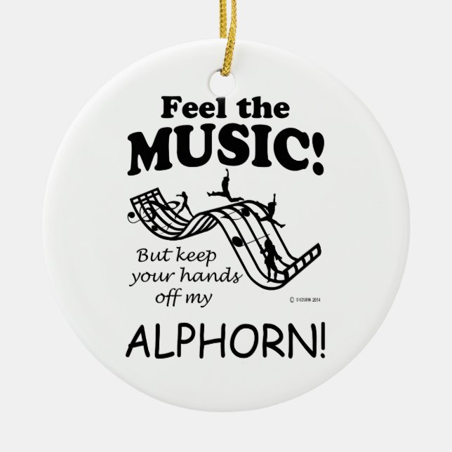 Adorno De Cerámica Alphorn Siente La Música (Frente)
