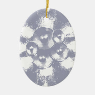 Adorno De Cerámica Altavoces de música azul claro