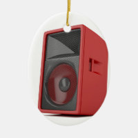 Altavoz rojo grande