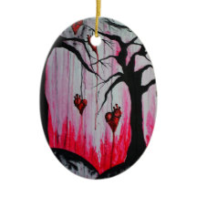 Altos y secos árboles del corazón rotos Gótico art