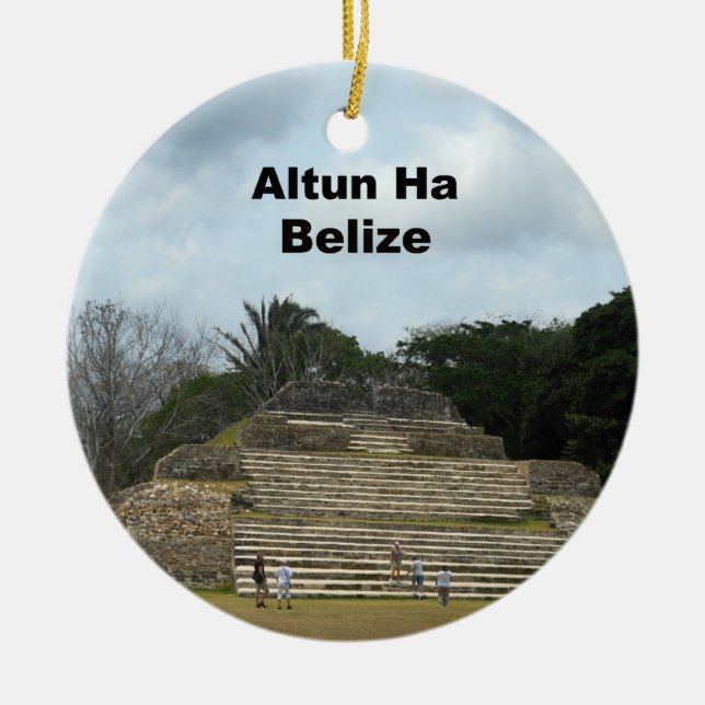 Adorno De Cerámica Altun Ha, Belice (Frente)