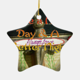 Adorno De Cerámica Alwaus Ama Hakuna Matata Tiene un buen día y un Se