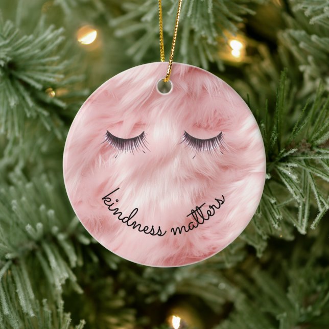 Adorno De Cerámica Amabilidad, Piel Rosa Faux (Árbol)