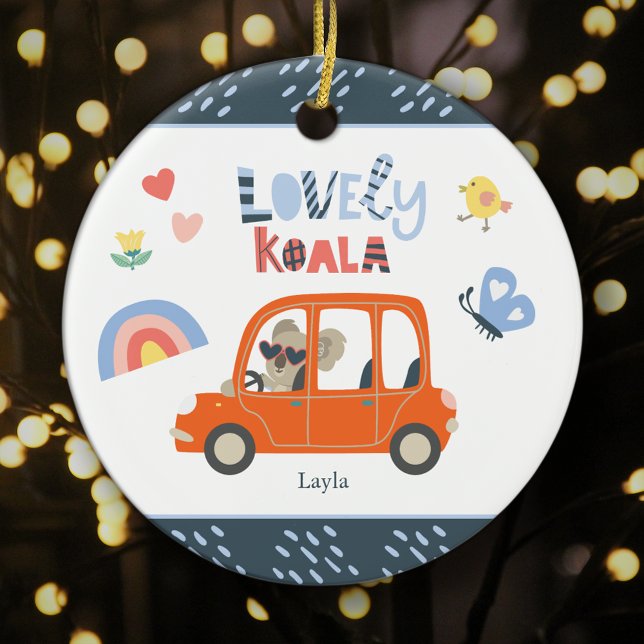 Adorno De Cerámica Amable Koala Niña Pequeña Nombre Navidades Cutos (Subido por el creador)