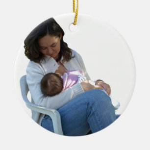 Adorno De Cerámica Amamantamiento de la mujer