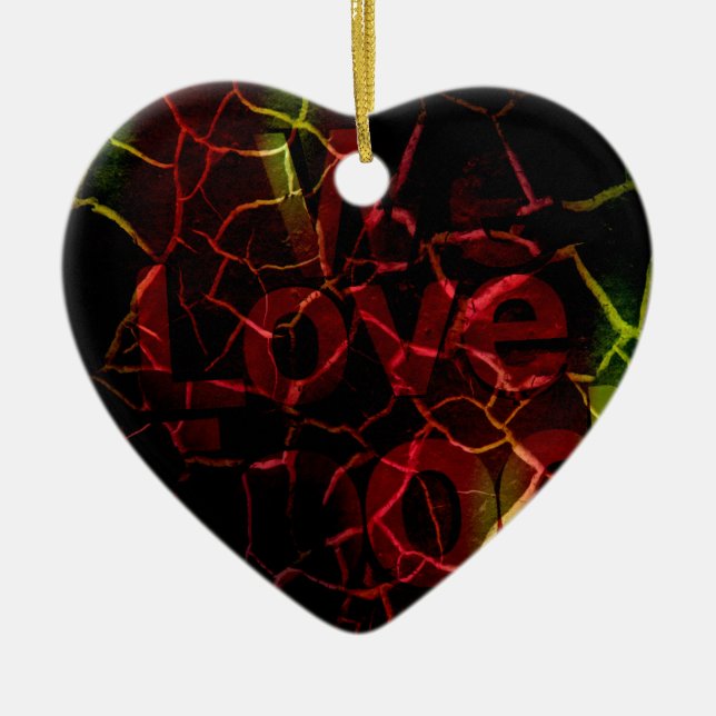 Adorno De Cerámica Amamos (Frente)