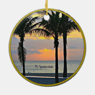Adorno De Cerámica Amanecer de Ft. Lauderdale