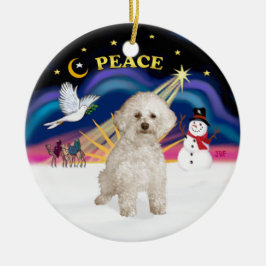 Adorno De Cerámica Amanecer de Navidad - Bichon Frise 9
