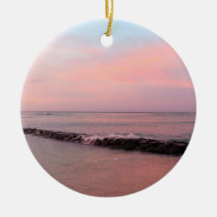 Adorno De Cerámica Amanecer en la playa de Waikiki