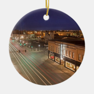 Adorno De Cerámica Amanecer en Main Street de Bismarck, Dakota del No