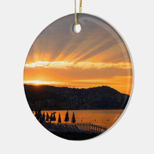 Adorno De Cerámica Amanecer en Promenade des Anglais