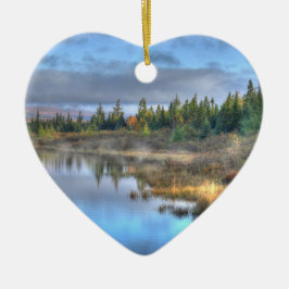 Adorno De Cerámica Amanecer otoñal en Moosehead Lake Maine