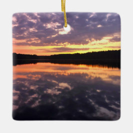Adorno De Cerámica Amanecer sobre el lago Bear
