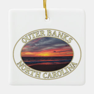 Adorno De Cerámica Amanecer sobre el océano, Halcón Kitty, Bancos Ext