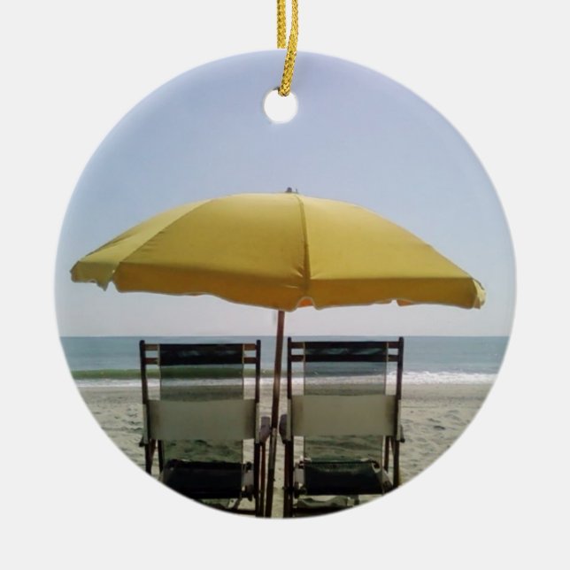 ADORNO DE CERÁMICA **AMANTE DE LA PLAYA** (Frente)